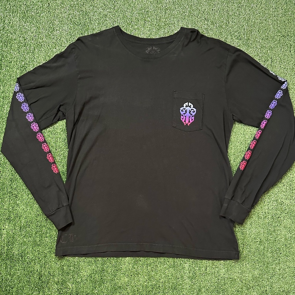 Chrome Hearts gradient, dagger, horseshoe Long Sleeve Shirt - Picture 5 of 8